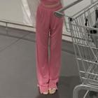Plain Sweatpants Sweatpants - Pink - One Size