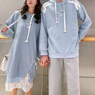 Couple Matching Lettering Hoodie / Midi Hoodie Dress