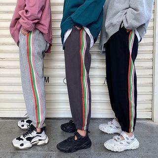 Stripe-detail Cuff Pants