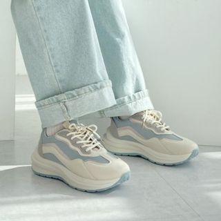 Two-tone Chunky Running Sneakers