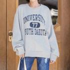 Lettering Pullover Gray - One Size