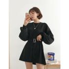 A-line Mini Pullover Dress With Belt
