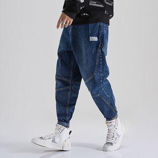 High-waist Applique Jeans