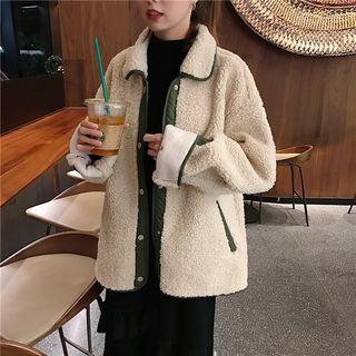 Faux Shearling Snap-buttoned Jacket