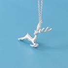 925 Sterling Silver Deer Pendant Necklace S925 Silver - One Size