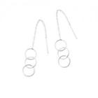 Hoop Silver Threader Earrings One Size