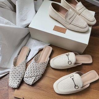 Faux Leather Mules / Flat Loafers (various Designs)