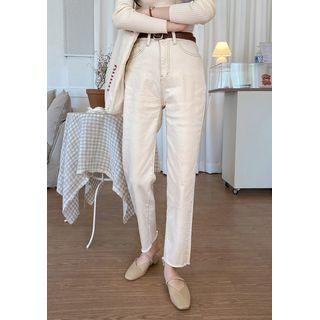 Cut-hem Relaxed-fit Pants