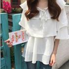 Tiered 3/4-sleeve Blouse