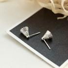 Sterling Silver Badminton Stud Earring 1 Pair - Silver - One Size