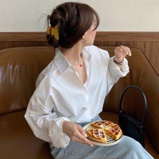 Open Back Shirt White - One Size