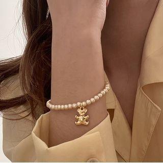 Bear Faux Pearl Bracelet