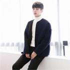 Brushed-fleece Turtleneck Top
