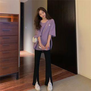 Elbow-sleeve Floral T-shirt / Pants
