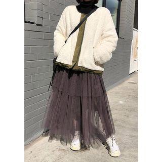 Reversible Quilted Dumble Jacket Khaki - One Size