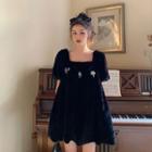 Long-sleeve Plain T-shirt / Short-sleeve Mini Dress