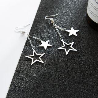 Star Drop Hook Earrings
