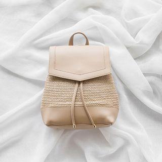 Straw Panel Backpack