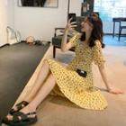 Short-sleeve Cherry Printed Dress