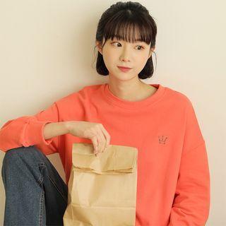 Crown-embroidered Sweatshirt