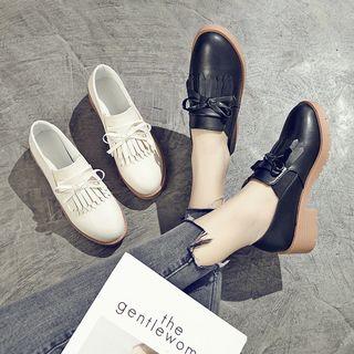 Fringe Chunky-heel Platform Shoes