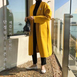 Drop-shoulder Tailored Coat