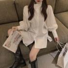 Balloon Sleeve Long Shirt