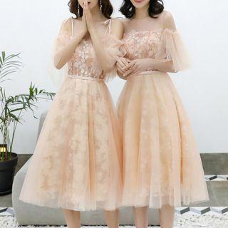 Bridesmaid Cold Shoulder A-line Party Dress