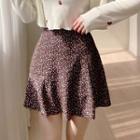 Inset Shorts Floral Swing Miniskirt