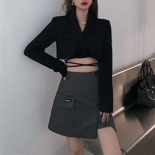 Cropped Blazer / Mini A-line Skirt