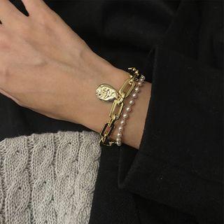 Layered Bracelet 1 Pc - Bracelet - As Shown In Figure - One Size