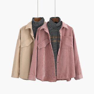 Turtleneck Mock Two Piece Striped Panel Shirt Top