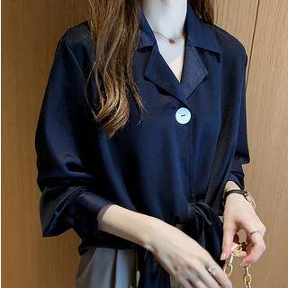 Single-button Long Shirt