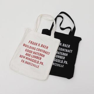 Lettered Cotton Shopper Bag
