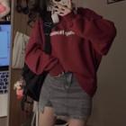 Lettering Sweatshirt / Pencil Skirt