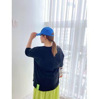 Neon Letter Tag-detail T-shirt