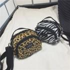 Zebra / Leopard Print Furry Crossbody Bag