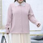 Long-sleeve Faux Pearl Detailed Shirt