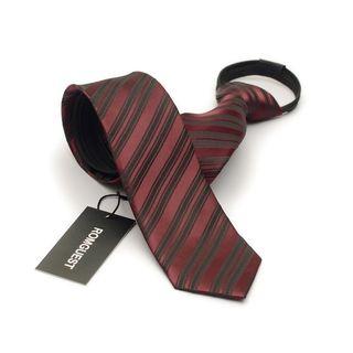 Pre-tied Neck Tie (6cm) Wine Red - One Size