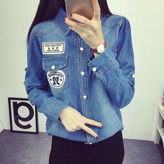 Applique Denim Blouse