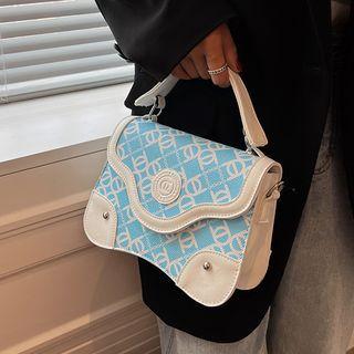 Color Block Print Crossbody Bag