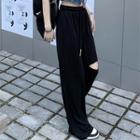High Waist Distressed Loose Fit Pants