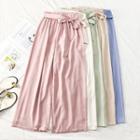 Ribbon-waist Wide-leg Pants