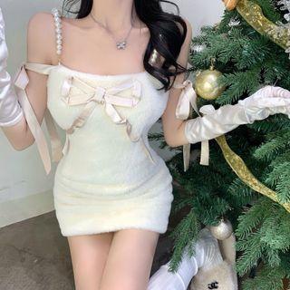 Bow Pearl Suspender Skirt