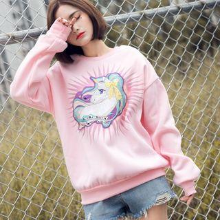 Unicorn Applique Pullover