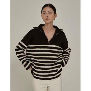Marine Stripe Anorak Sweater