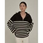 Marine Stripe Anorak Sweater