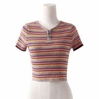 Short-sleeve Striped T-shrit