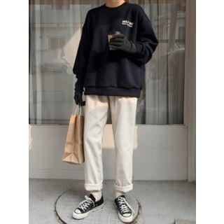 High-waist Corduroy Chino Pants