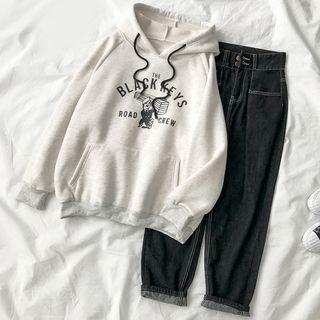 Contrast Stitching High-waist Jeans